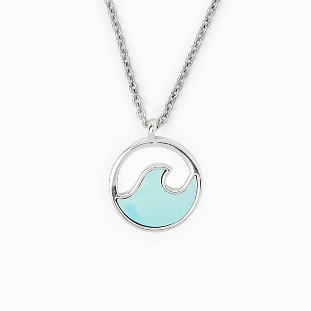 PURAVIDA blue wave necklace
